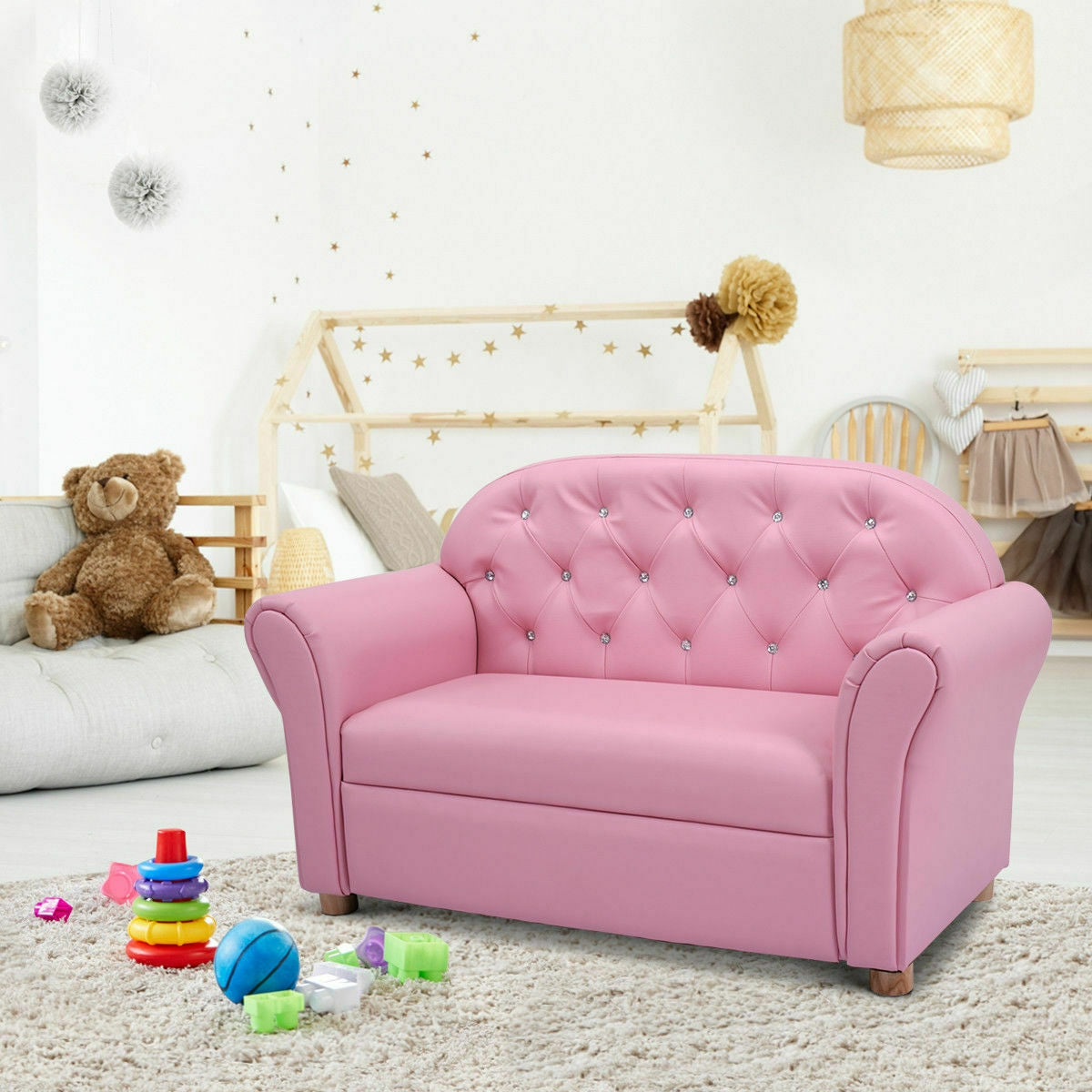 Kids Princess Armrest Chair Lounge CouchÂ