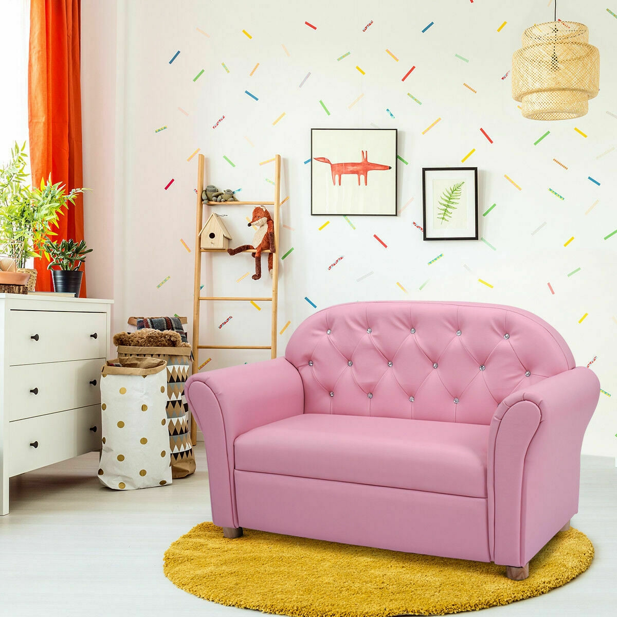 Kids Princess Armrest Chair Lounge CouchÂ