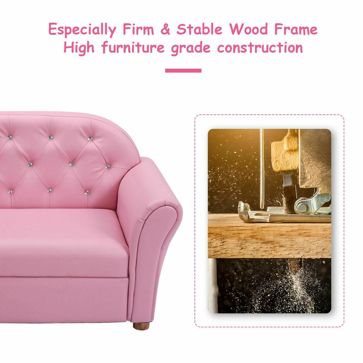 Kids Princess Armrest Chair Lounge CouchÂ