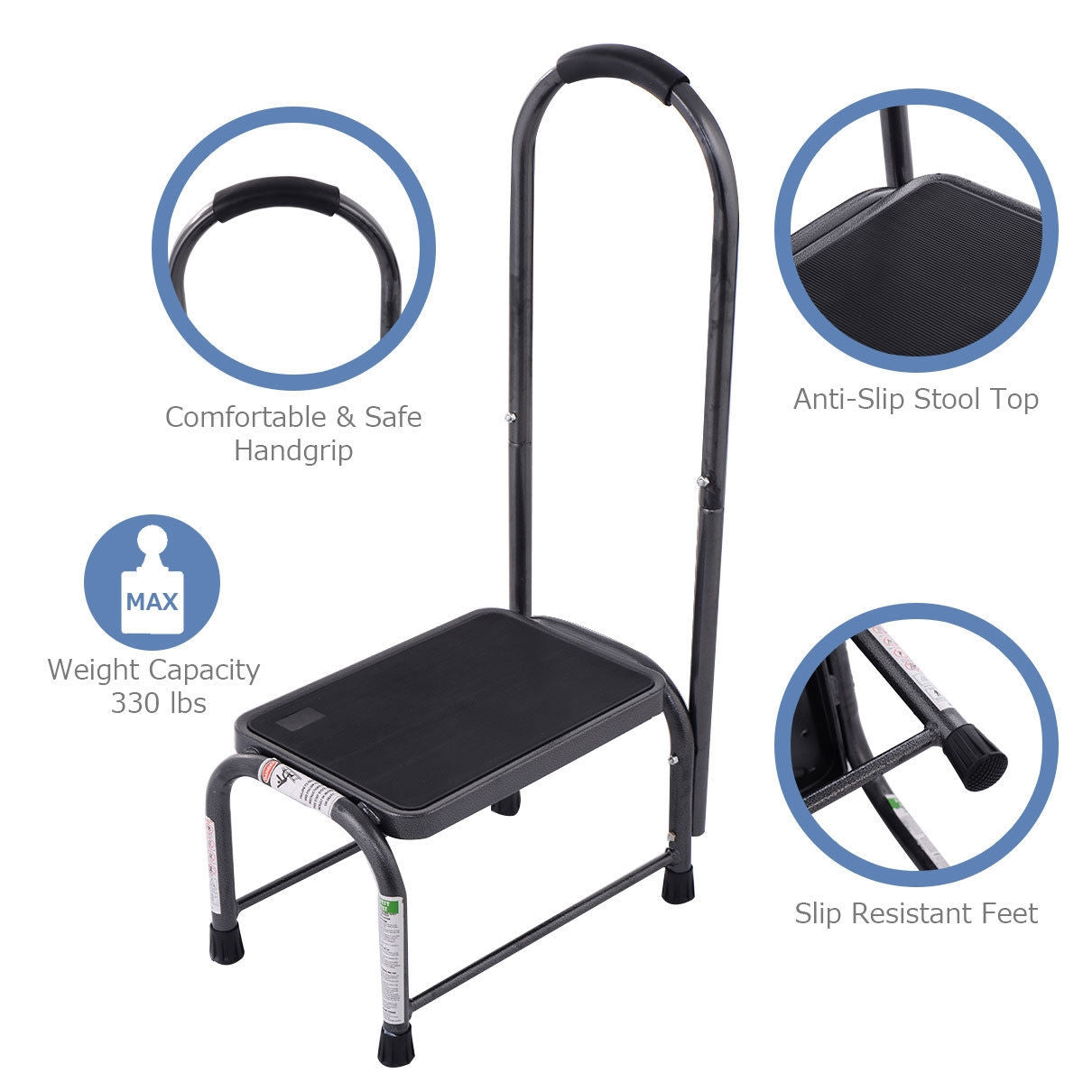 330 lbs Non-Slip Heavy Duty Step StoolÂ