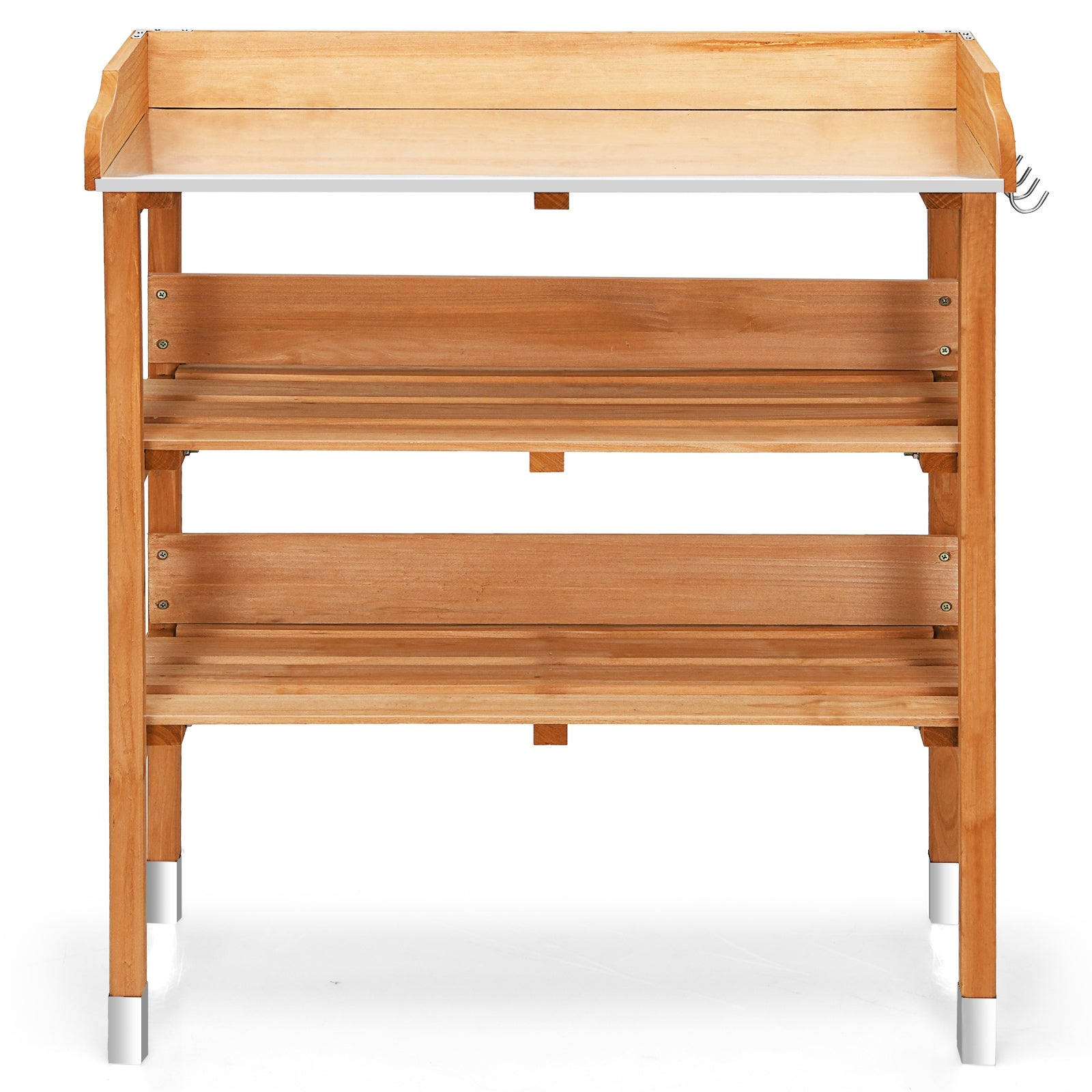Garden Wooden Potting Bench Work Station with HookÂ