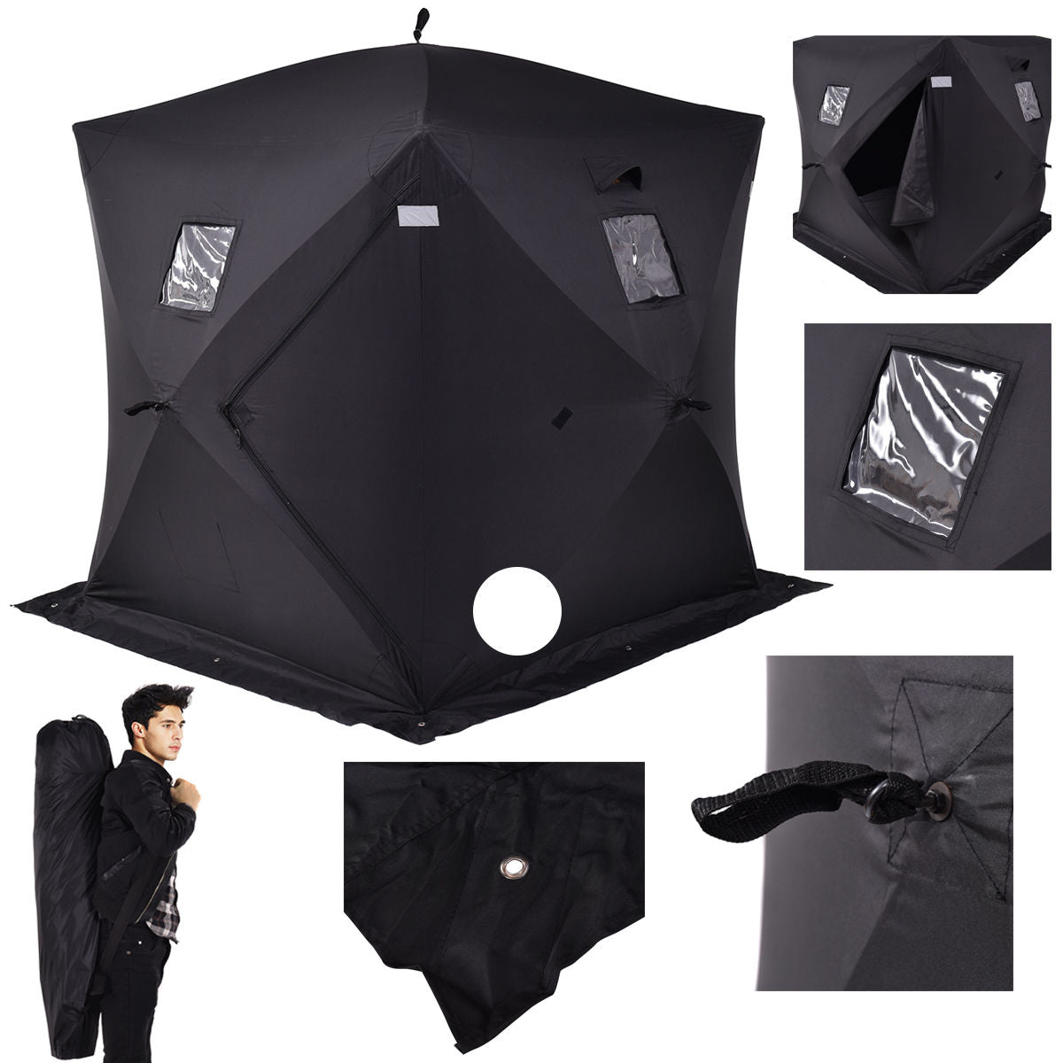 2-Person Outdoor Portable Ice Fishing Shelter TentÂ