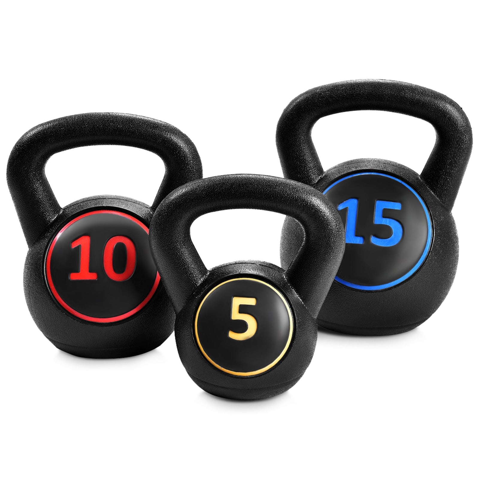 3 Pieces 5 10 15lbs Kettlebell Weight SetÂ