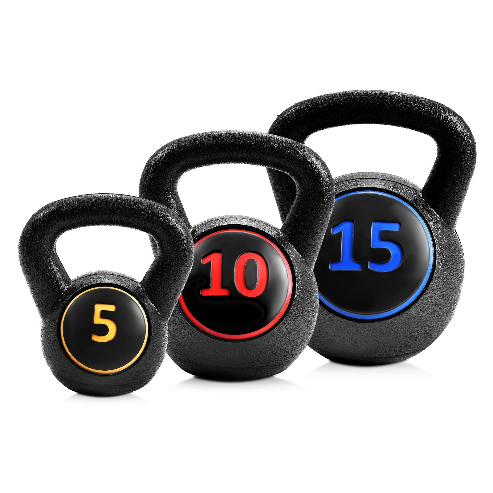 3 Pieces 5 10 15lbs Kettlebell Weight SetÂ