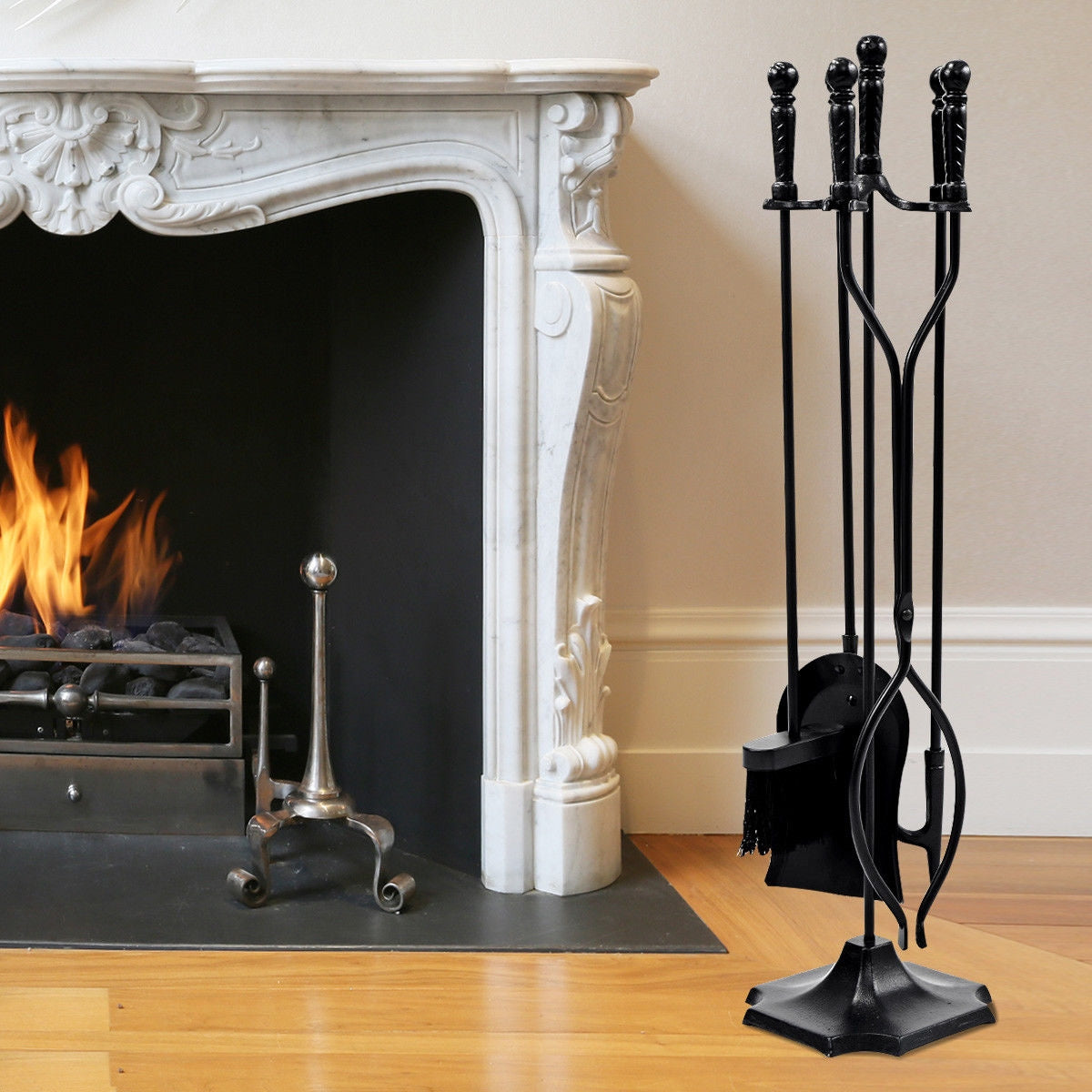 31 Inch 5 Pieces Hearth Fireplace Fire Tools SetÂ