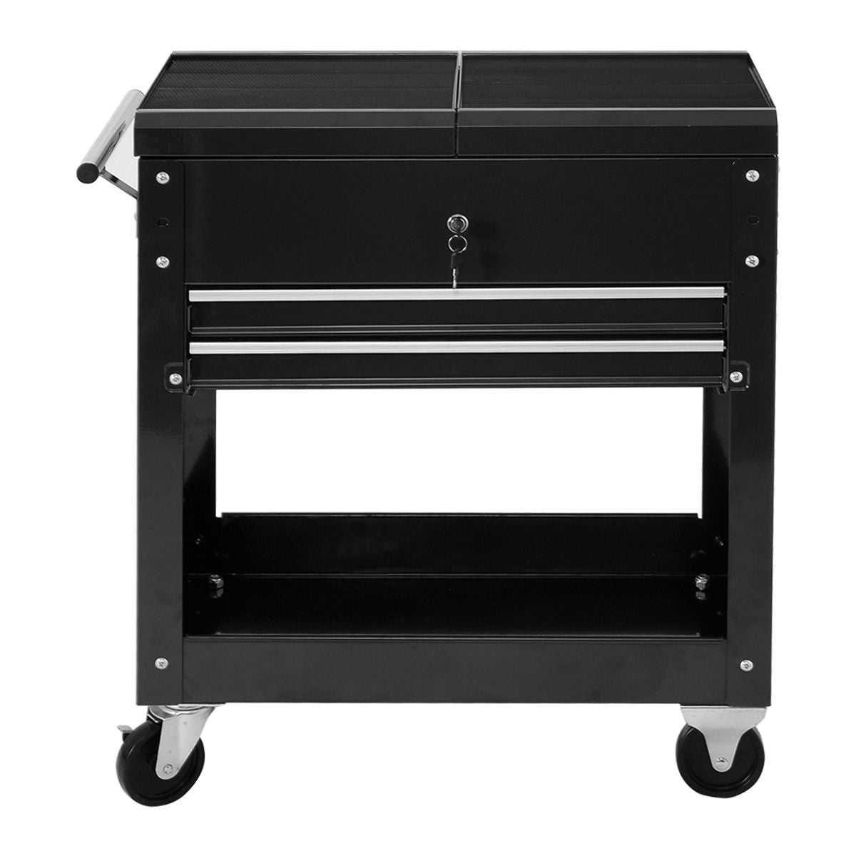 Rolling Mechanics Tool Cart Slide Top Utility Storage Cabinet Organizer 2 DrawersÂ