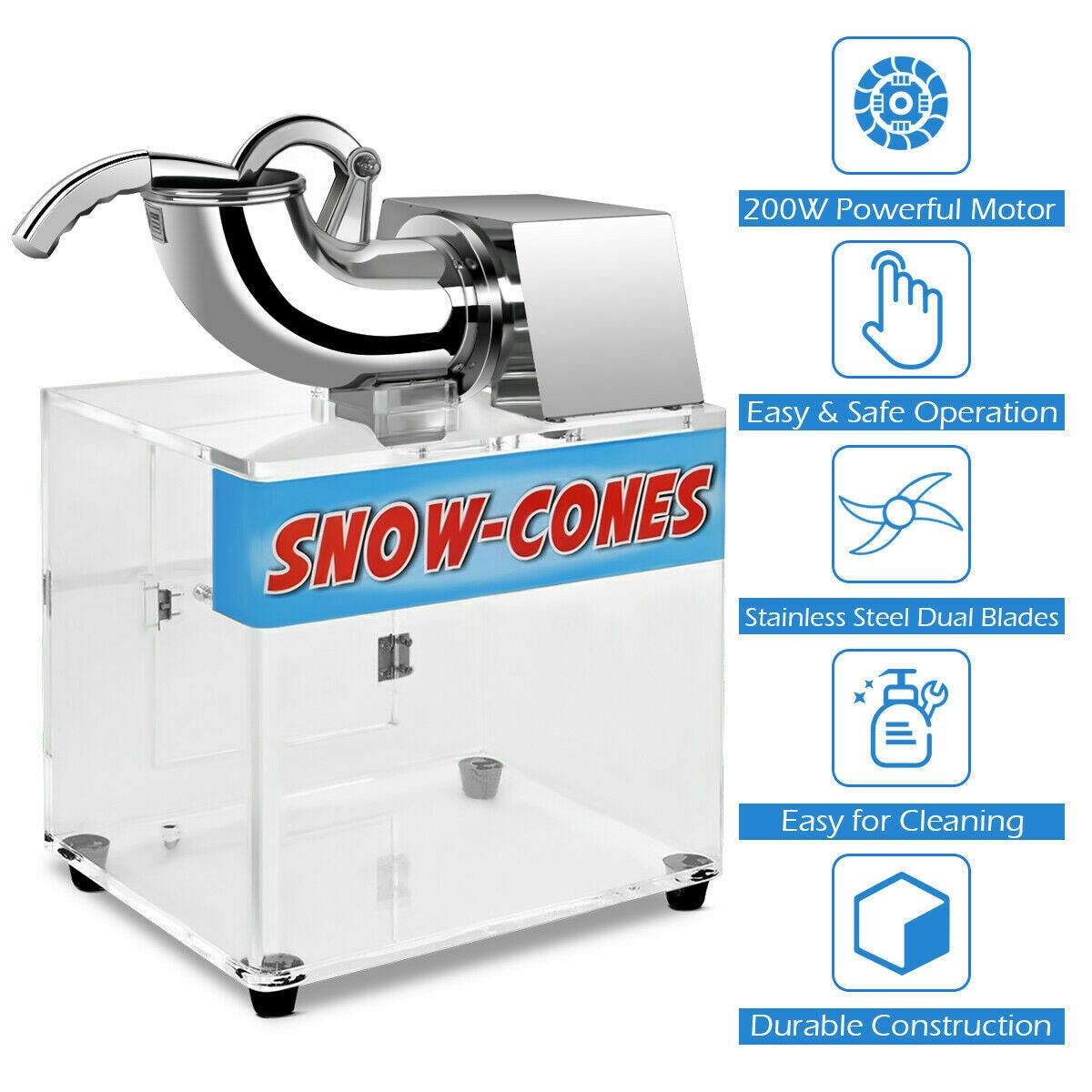 Electric Snow Cone Machine Ice Shaver MakerÂ
