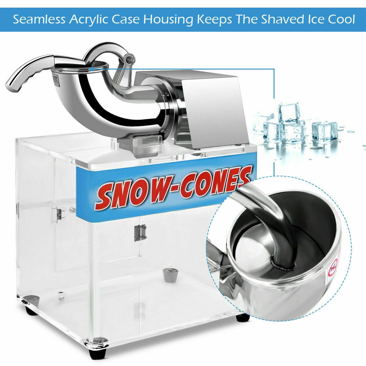 Electric Snow Cone Machine Ice Shaver MakerÂ