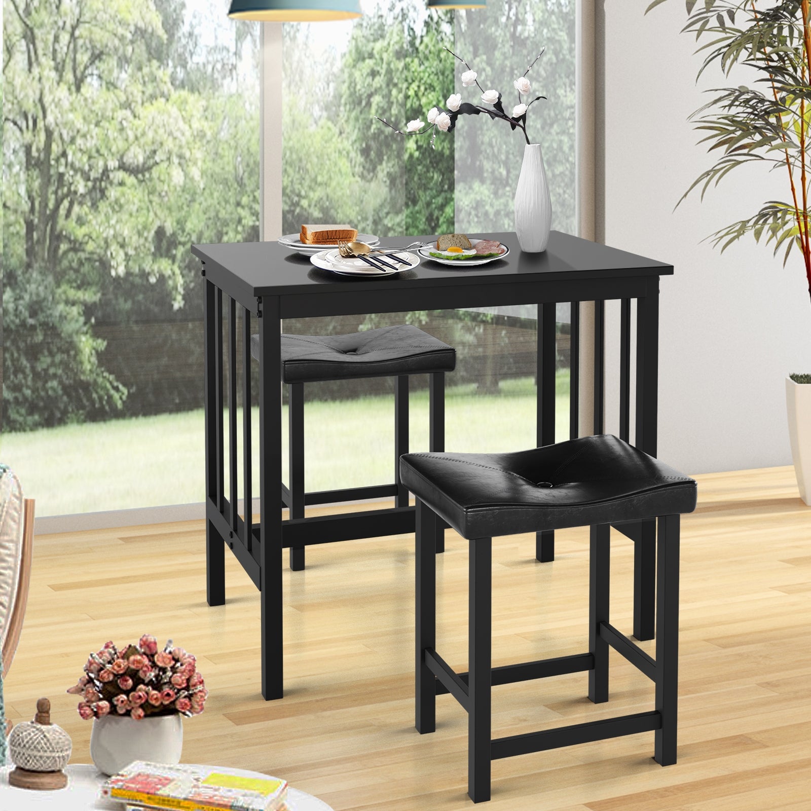 3 Pieces Modern Counter Height Dining SetÂ