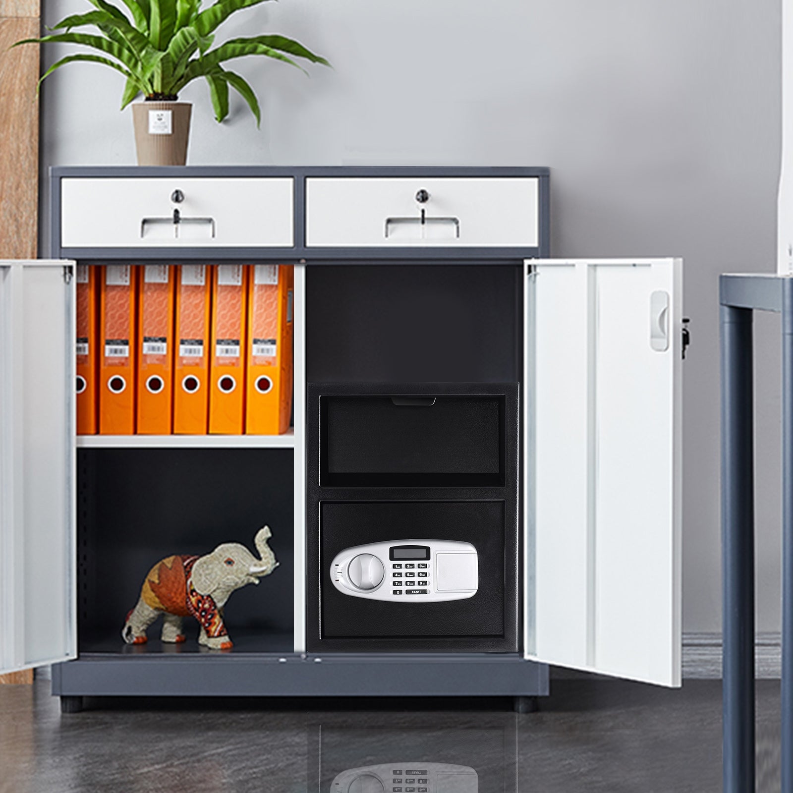 Digital Deposit Safe Box Depository with Front Drop for Jewelry and CashÂ