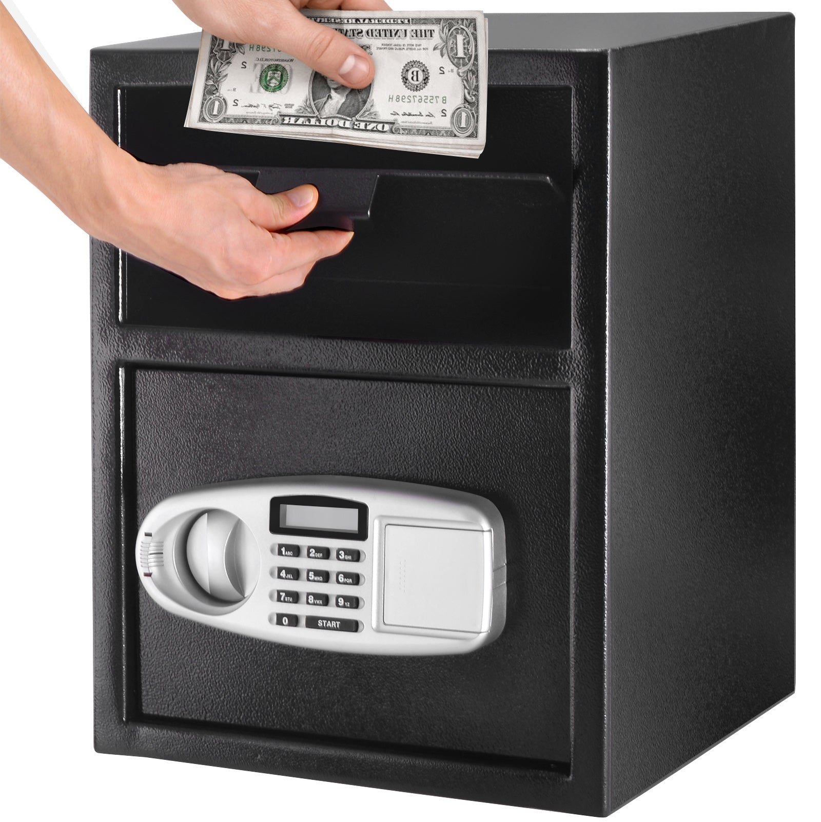 Digital Deposit Safe Box Depository with Front Drop for Jewelry and CashÂ