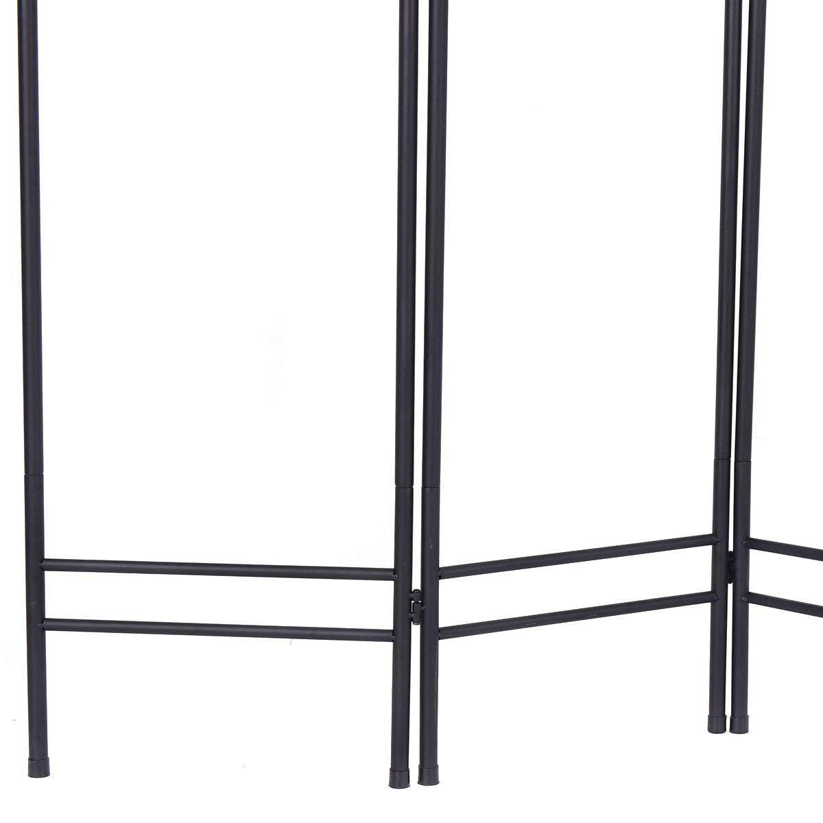 4 Panels Metal Frame Room Private Folding Screen-BrownÂ