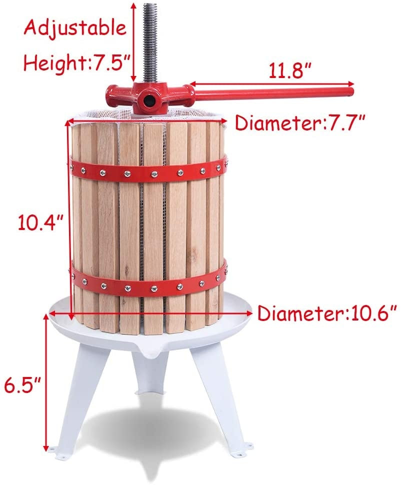1.6 Gallon Fruit Wine Press Cider Juice Maker ToolÂ
