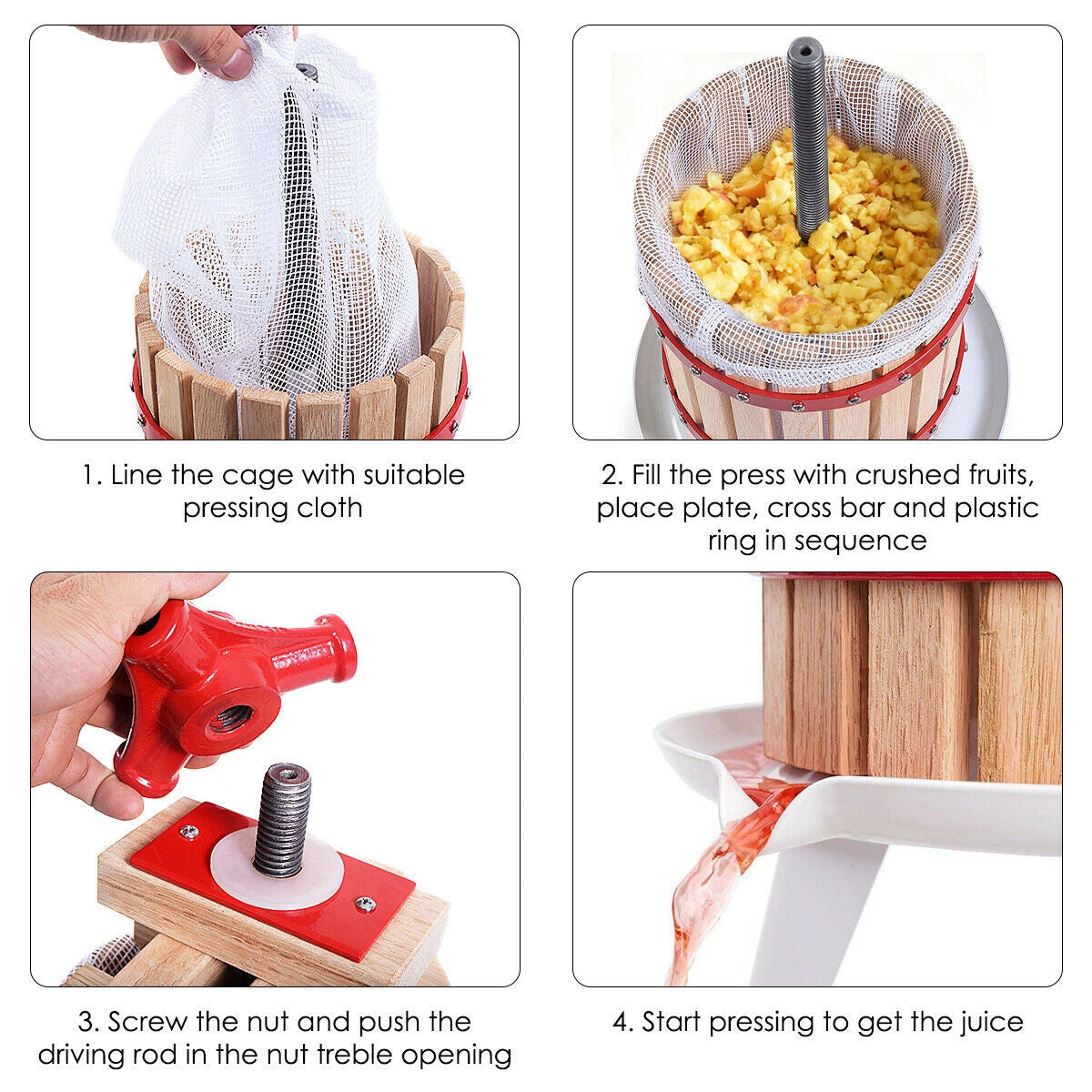 1.6 Gallon Fruit Wine Press Cider Juice Maker ToolÂ