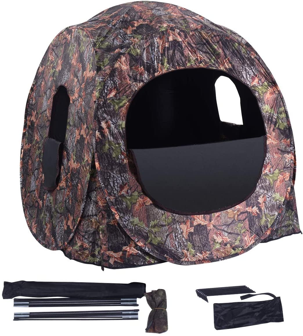Portable Pop up Ground Camo Blind Hunting EnclosureÂ