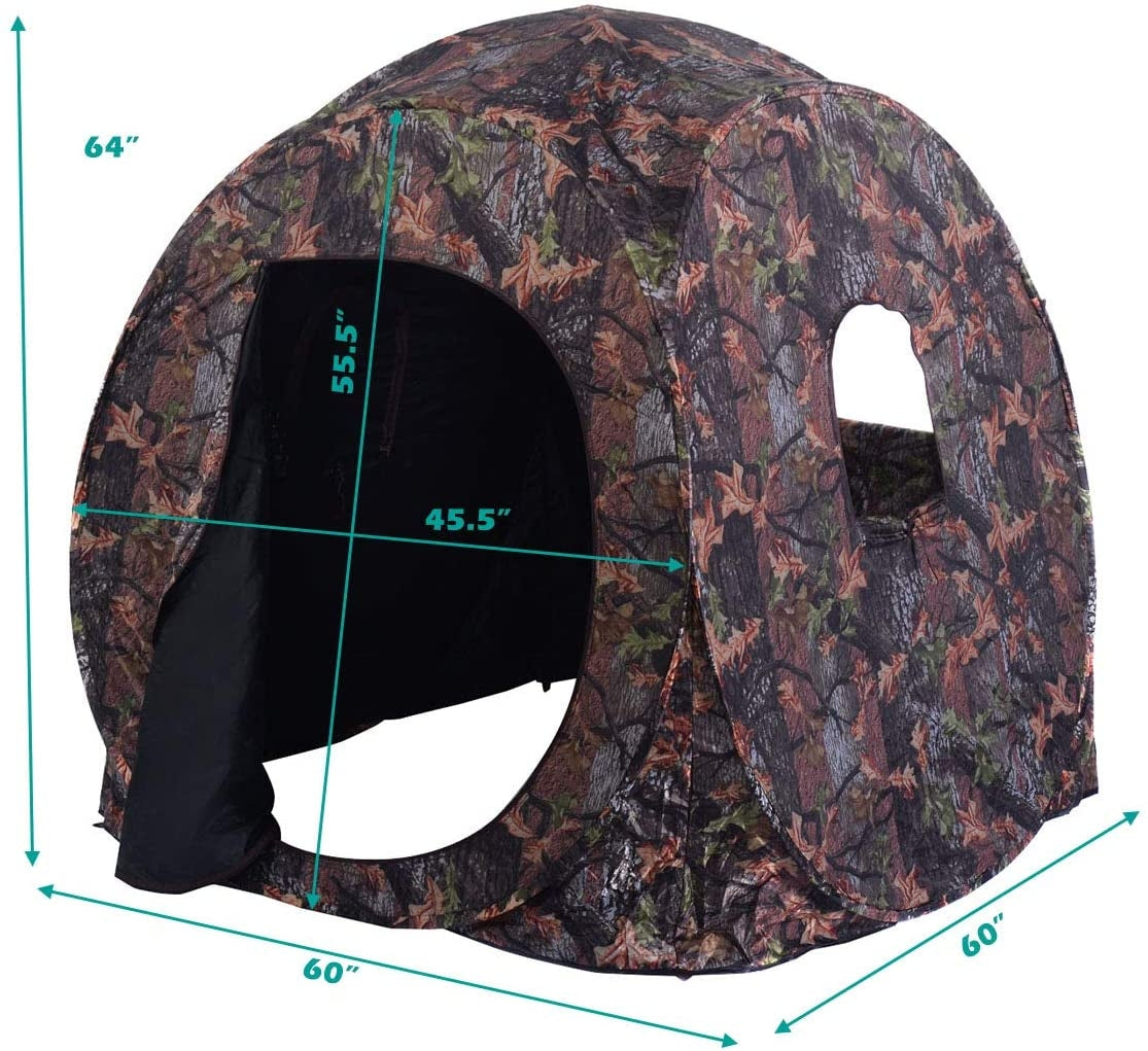 Portable Pop up Ground Camo Blind Hunting EnclosureÂ