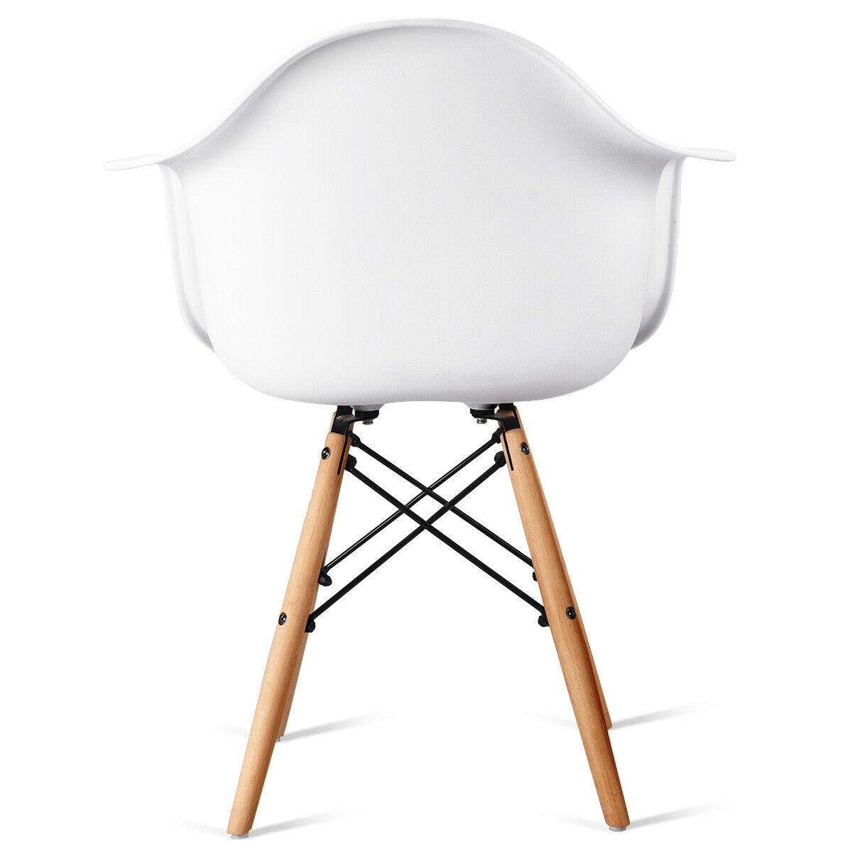 Set of 2 Mid-Century Modern Molded Dining Arm Side ChairsÂ