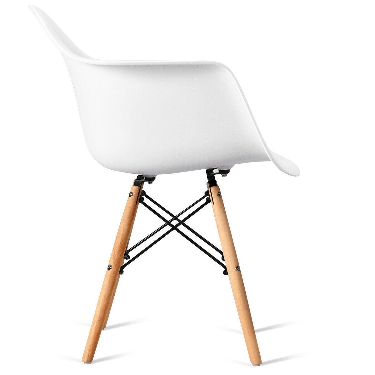 Set of 2 Mid-Century Modern Molded Dining Arm Side ChairsÂ