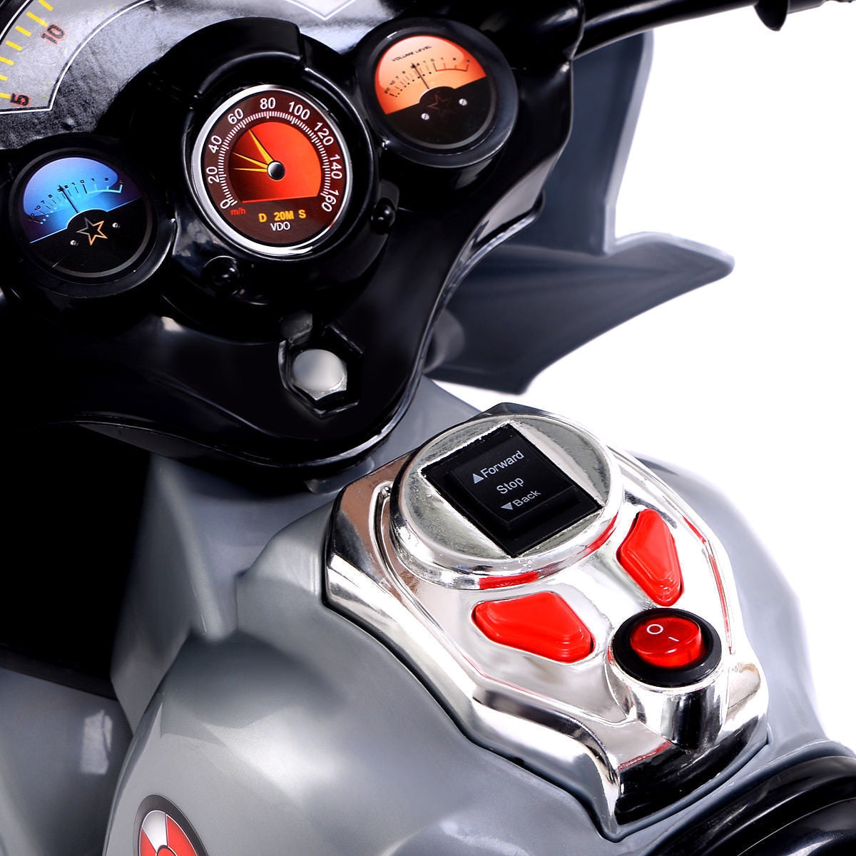 6V Powered 3 Wheels Kids Electric Ride-on Toy Motorcycle-GrayÂ