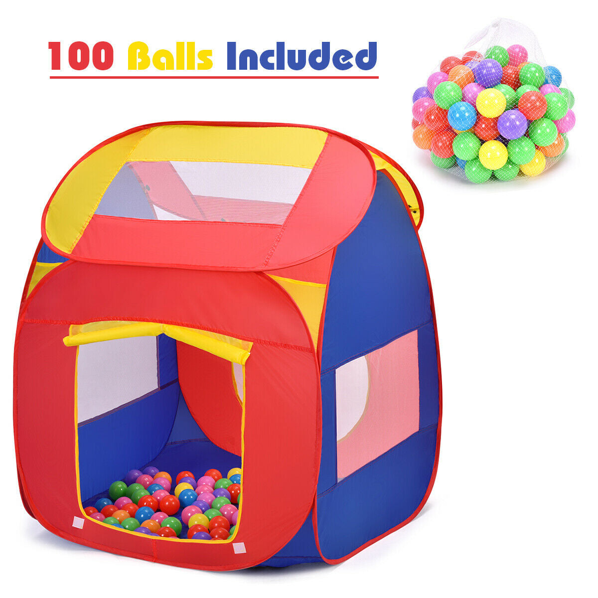 Portable Kid Play House Toy Tent with 100 BallsÂ