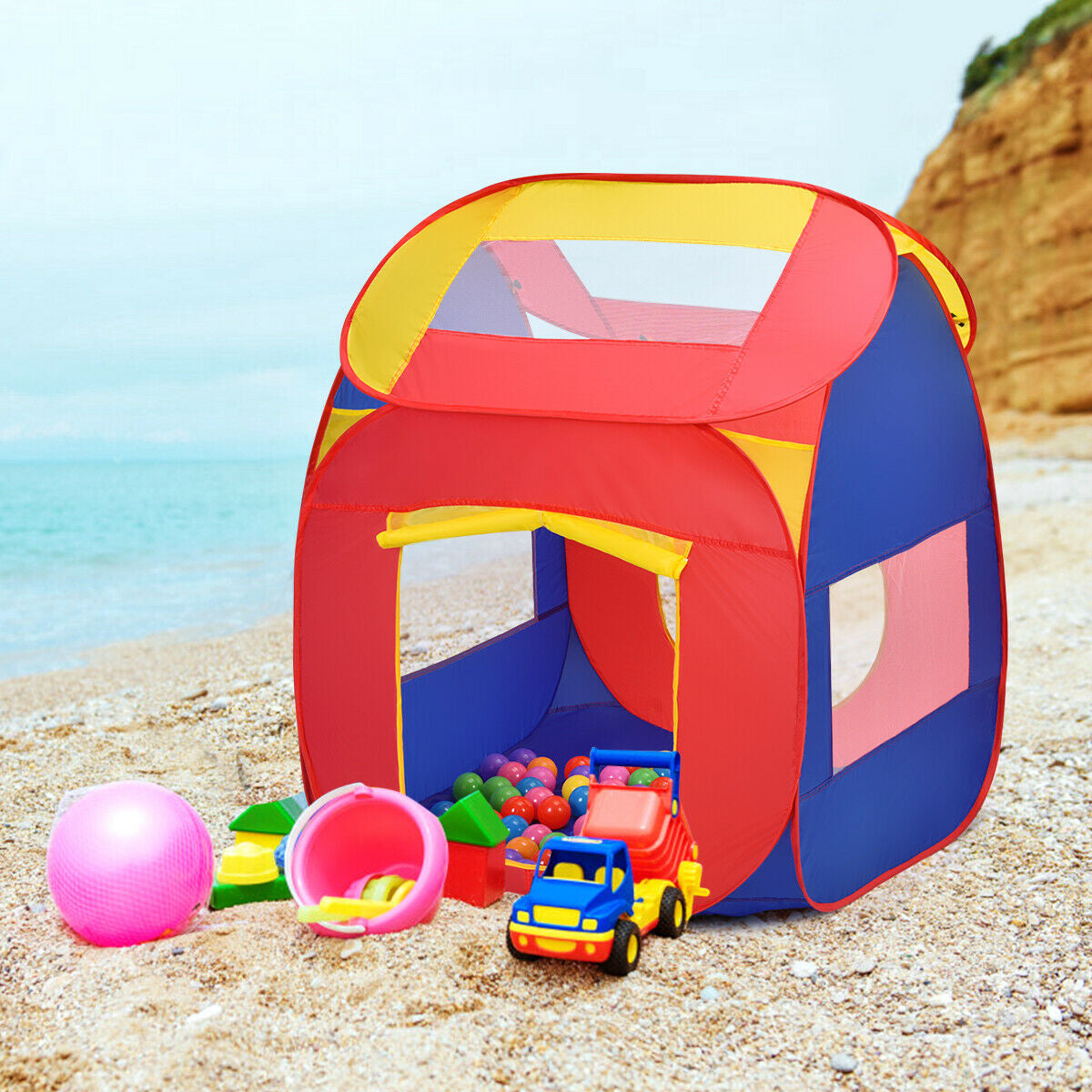 Portable Kid Play House Toy Tent with 100 BallsÂ