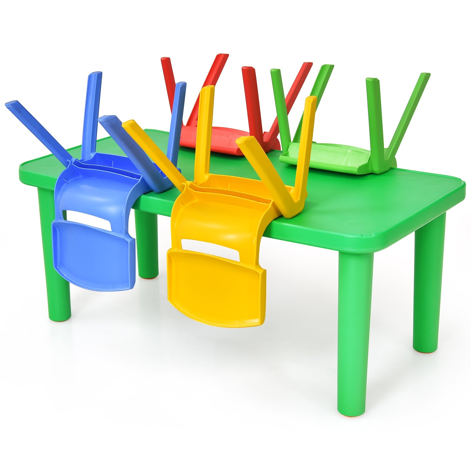 Kids Colorful Plastic Table and 4 Chairs SetÂ
