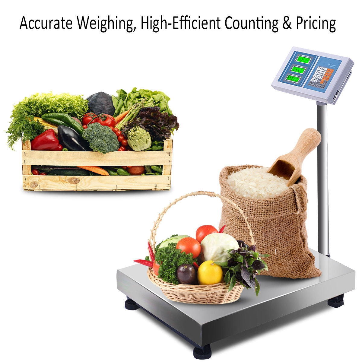 660 lbs Weight Computing Digital Floor Platform ScaleÂ