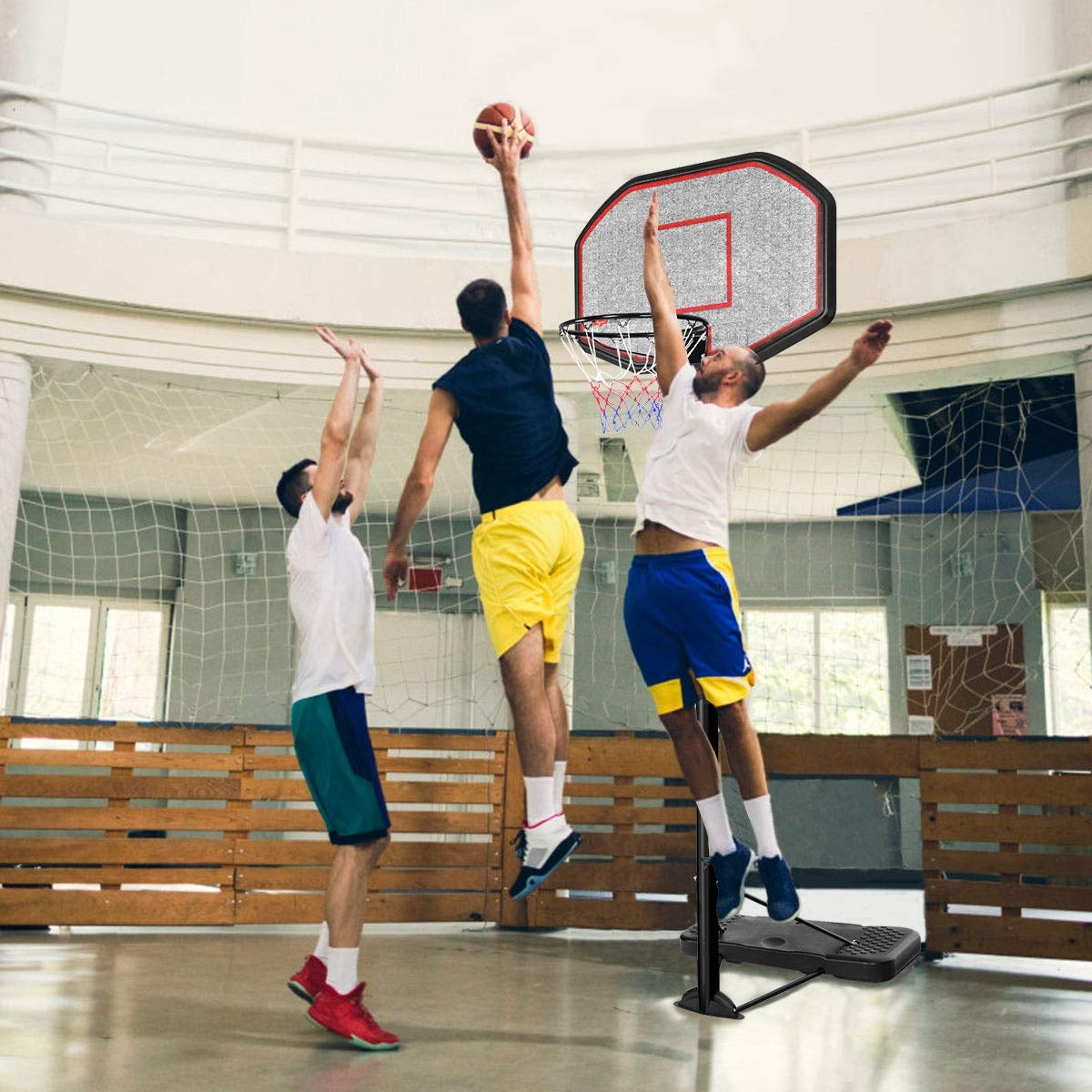 43 Inch Indoor Outdoor Height Adjustable Basketball HoopÂ