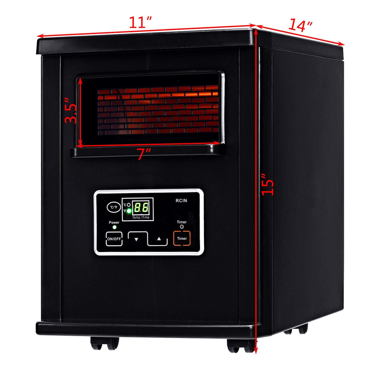 1500 W Electric Portable Remote Infrared HeaterÂ