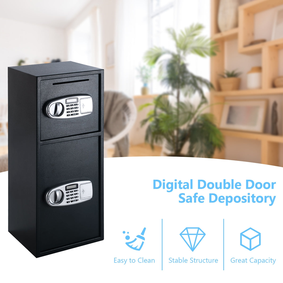 Digital Safe Box with 2 DoorsÂ
