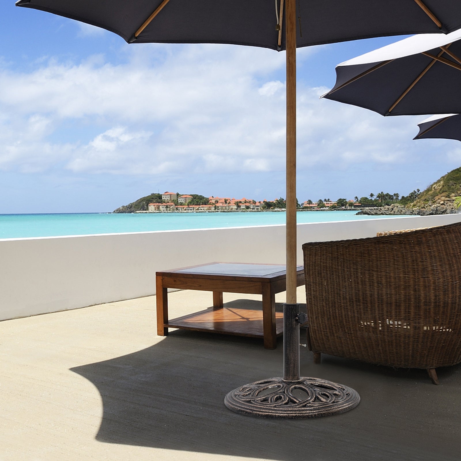 23-lbs 17 3/4 Inch Round Umbrella Base StandÂ