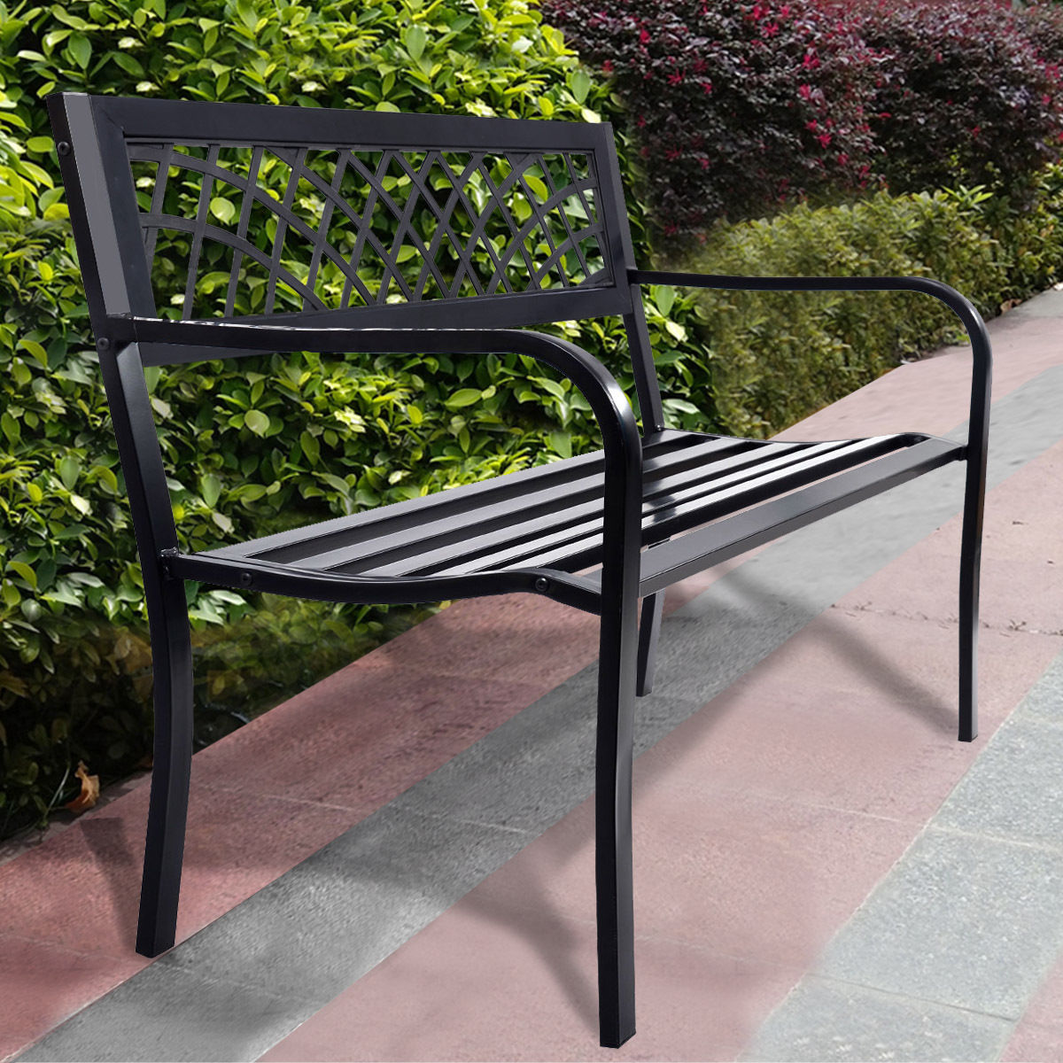 Bench Deck with Steel Frame for outdoorÂ