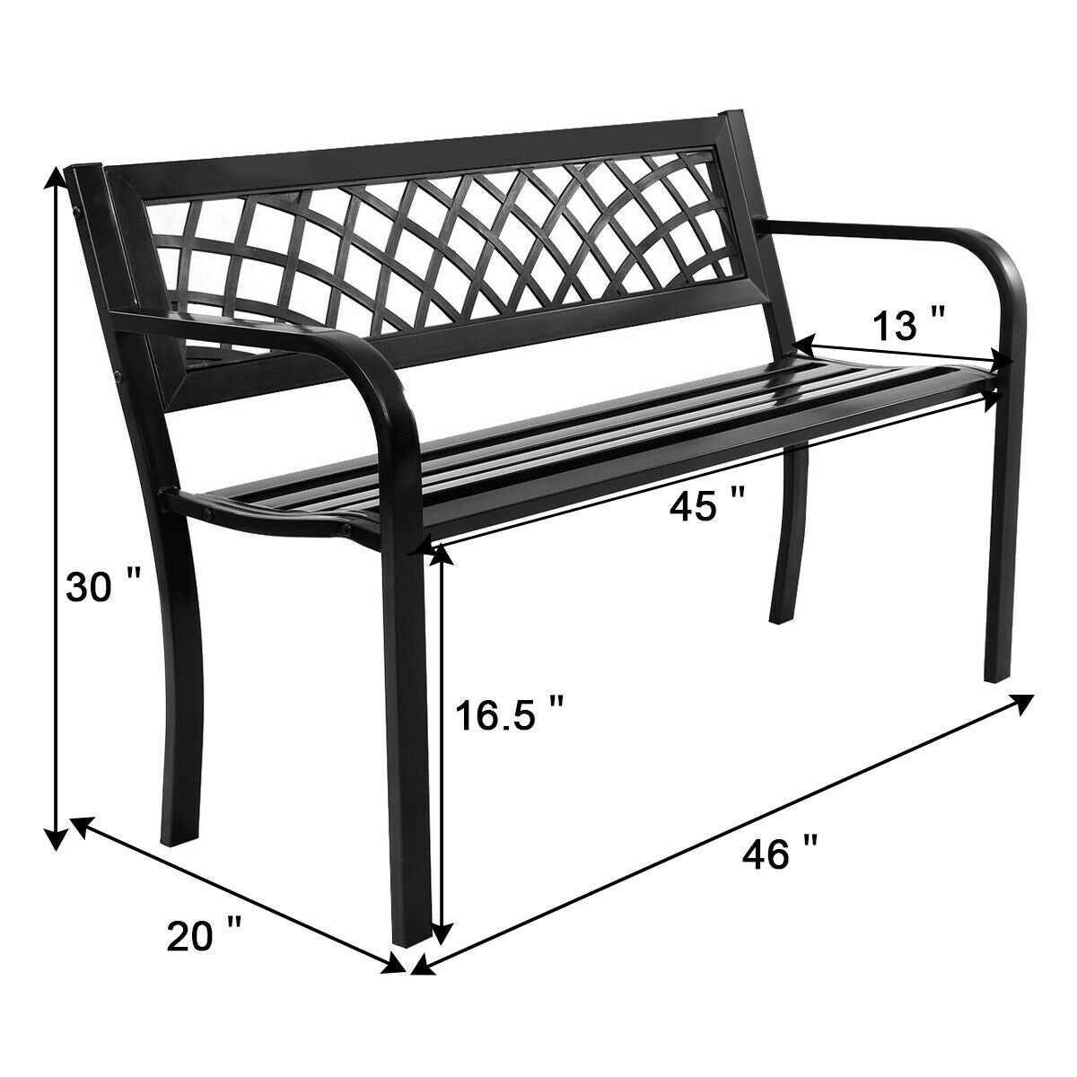 Bench Deck with Steel Frame for outdoorÂ