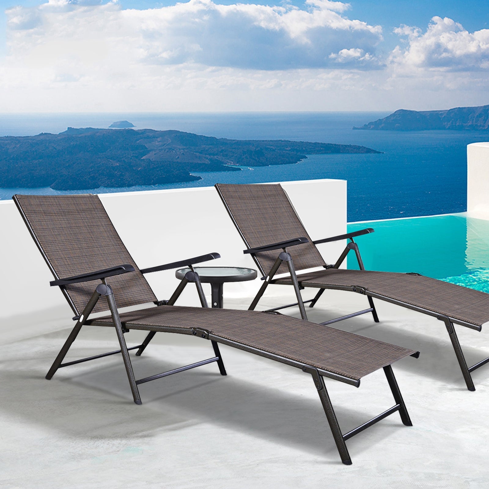 Adjustable outdoor patio pool chaise loungeÂ