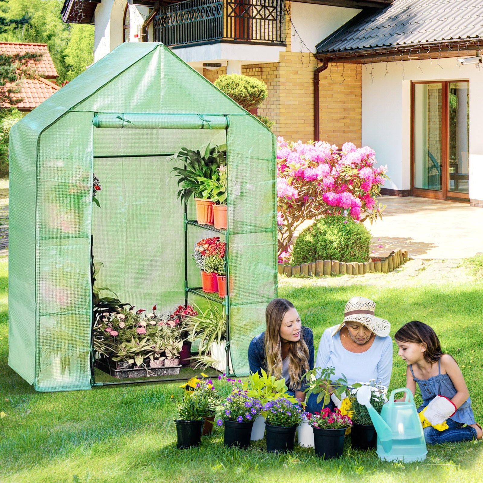 Mini Portable 4 Tier 8 Shelves Walk-in Plant GreenhouseÂ