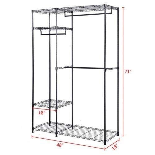 Portable Steel Closet Hanger Storage Rack OrganizerÂ