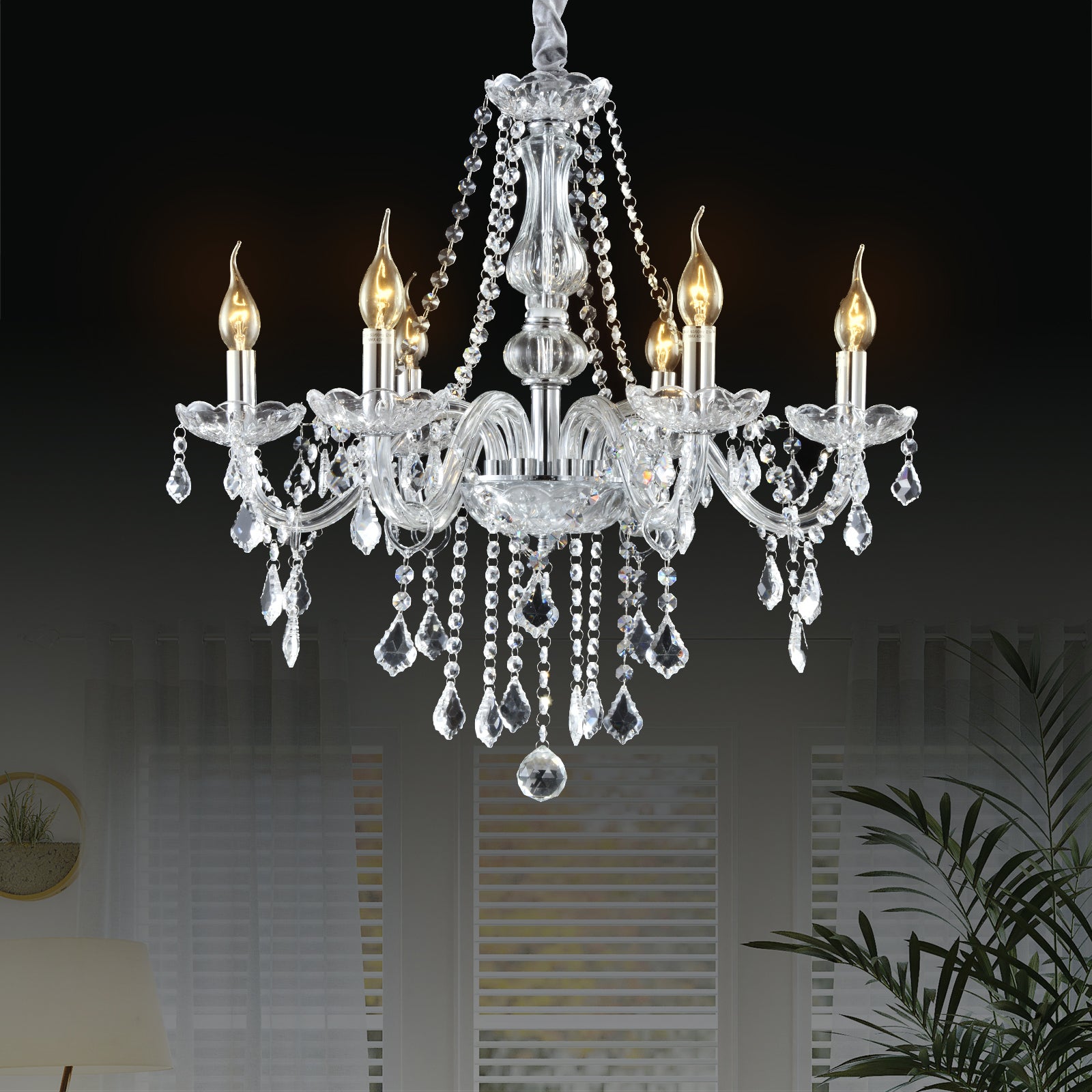 Elegant Crystal Chandelier Ceiling LightÂ