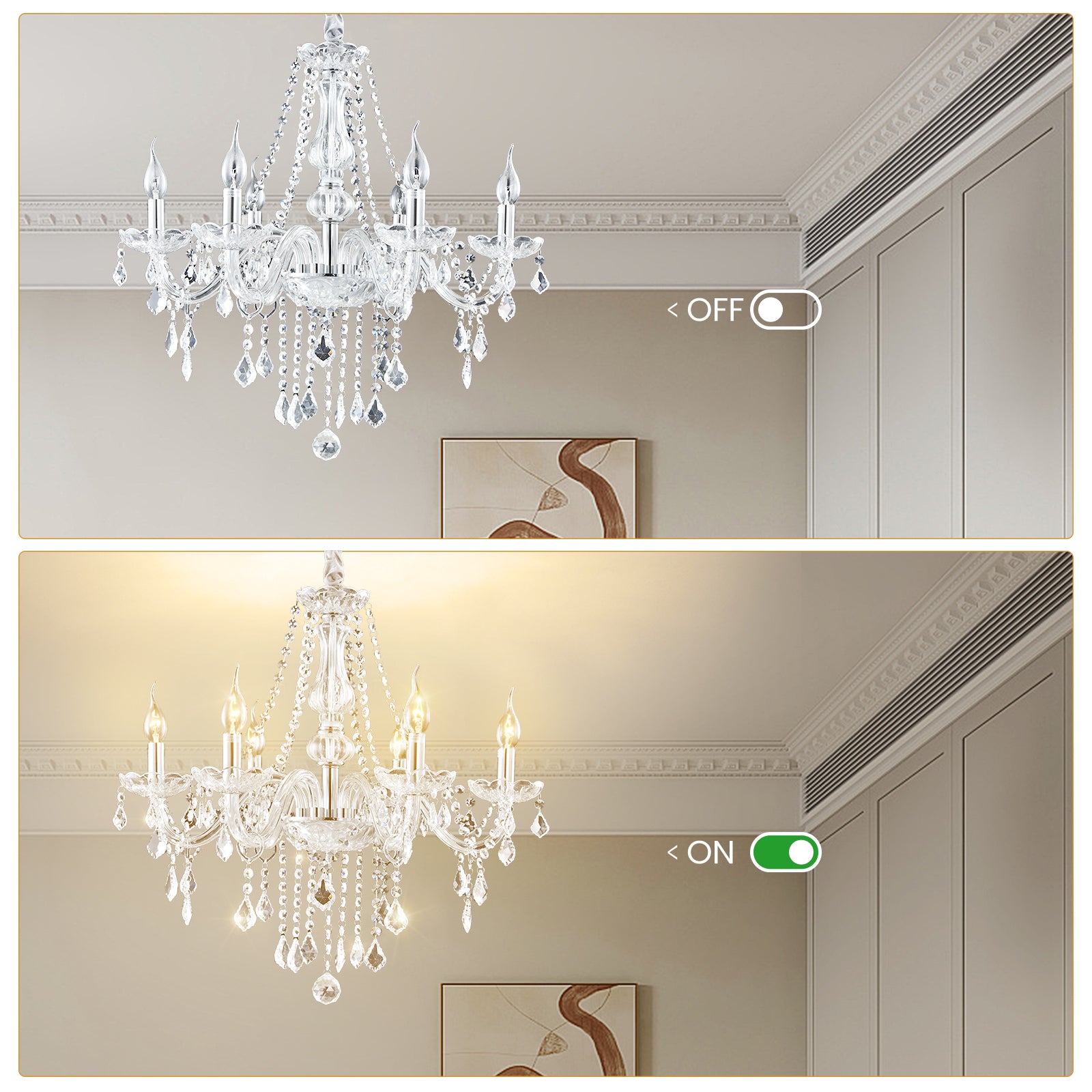 Elegant Crystal Chandelier Ceiling LightÂ
