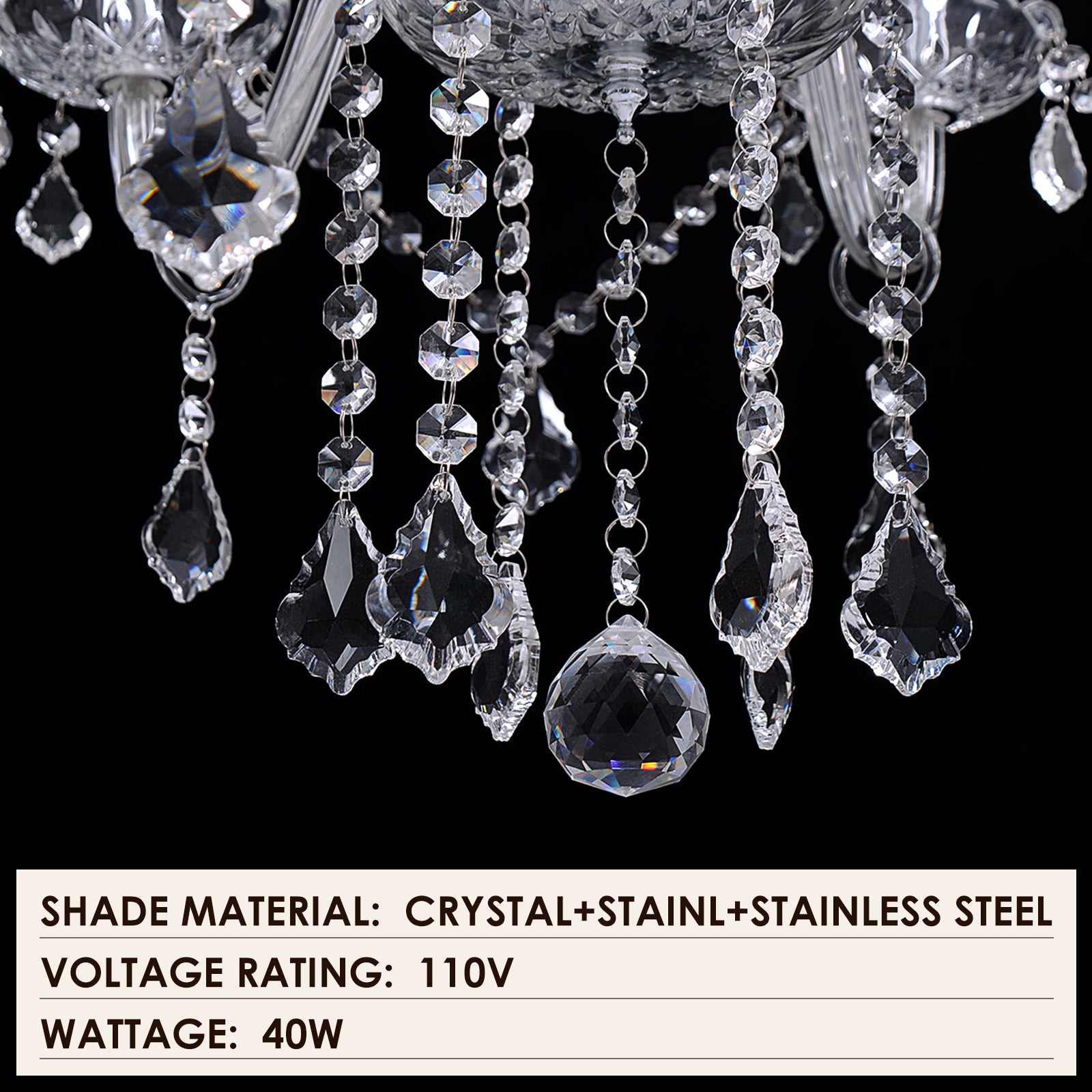 Elegant Crystal Chandelier Ceiling LightÂ