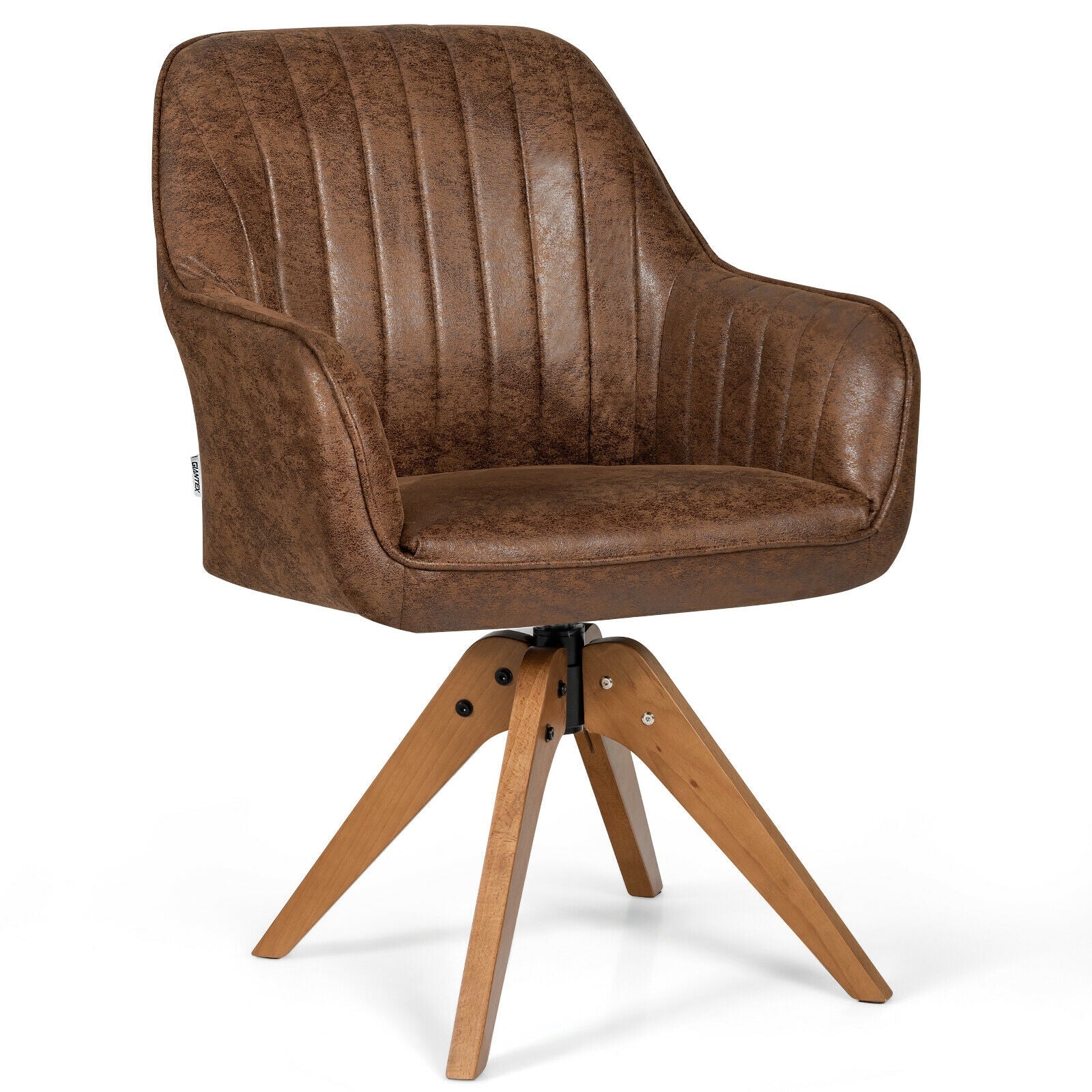 Mid Century Hot-Stamping Cloth Swivel Accent ChairÂ