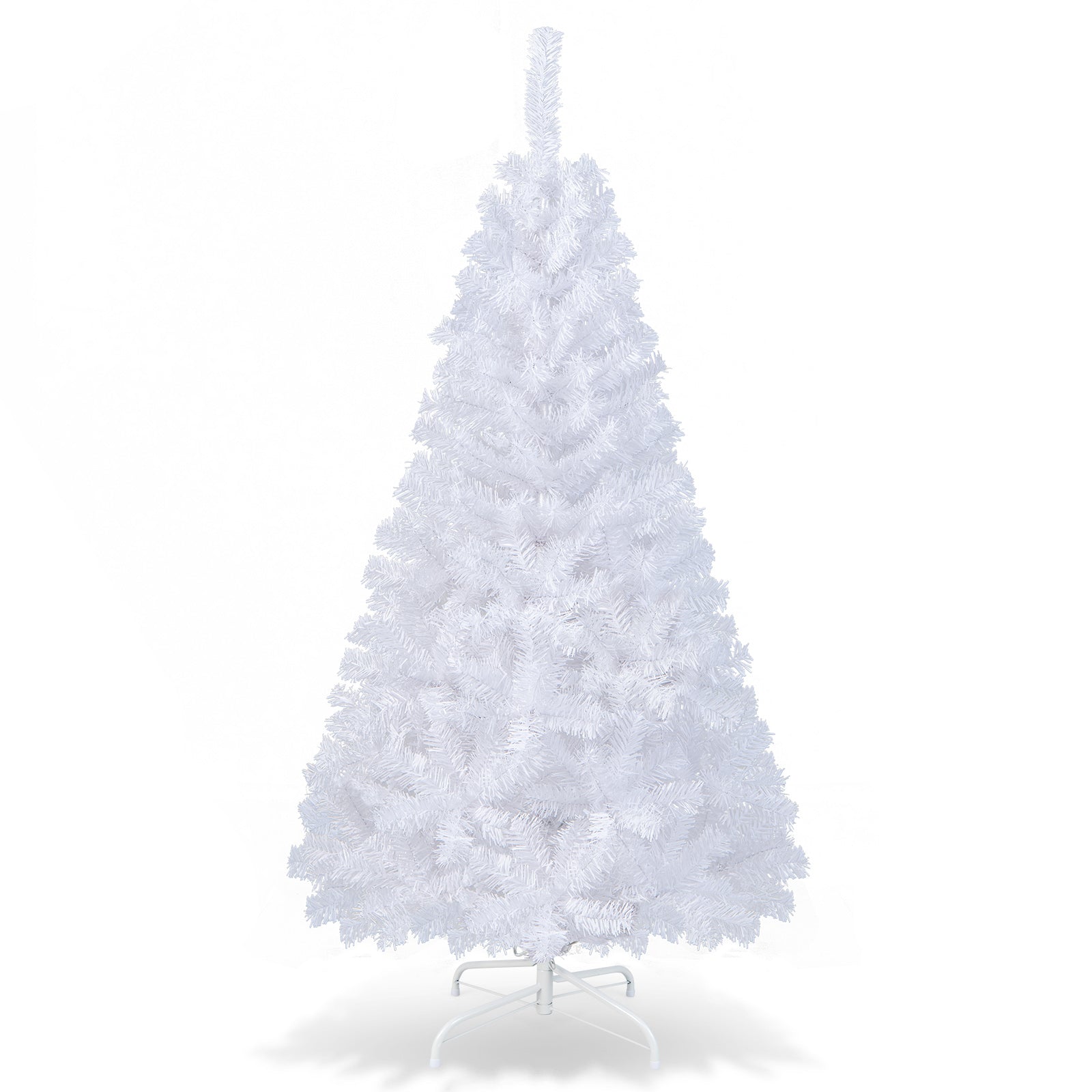 6 ft White Christmas Tree with Solid Metal Stand-6 ftÂ