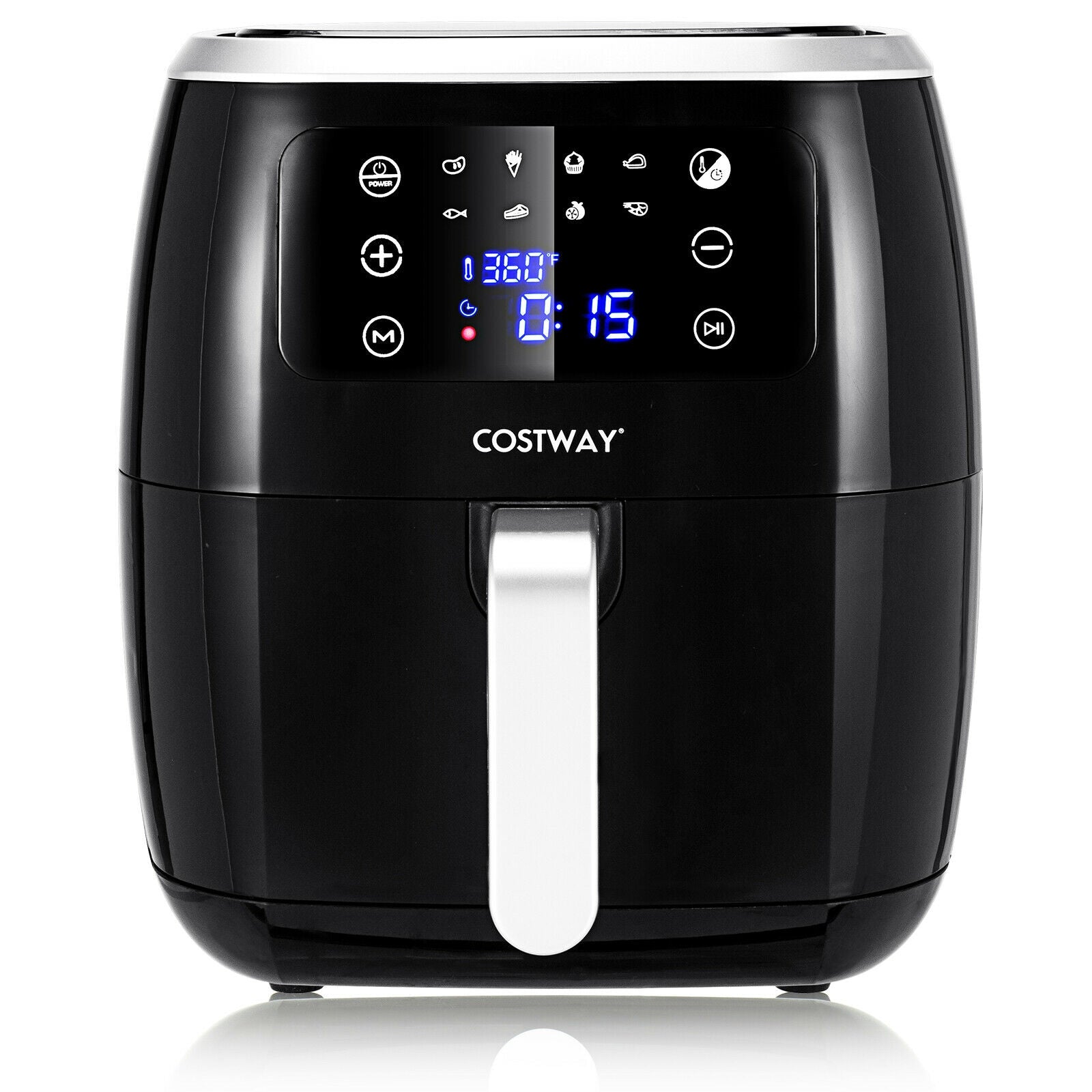 6.5QT Air Fryer Oilless Cooker with 8 Preset Functions and Smart Touch Screen-Black