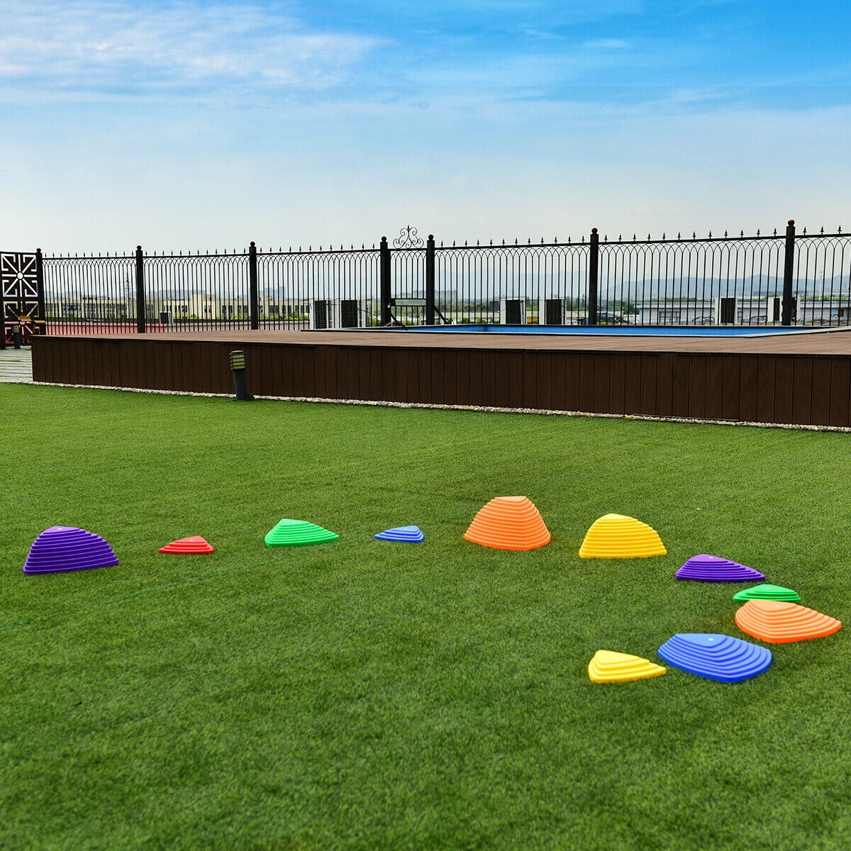 11 Pieces Non-Slip Bottom Kids Balance Stepping StonesÂ