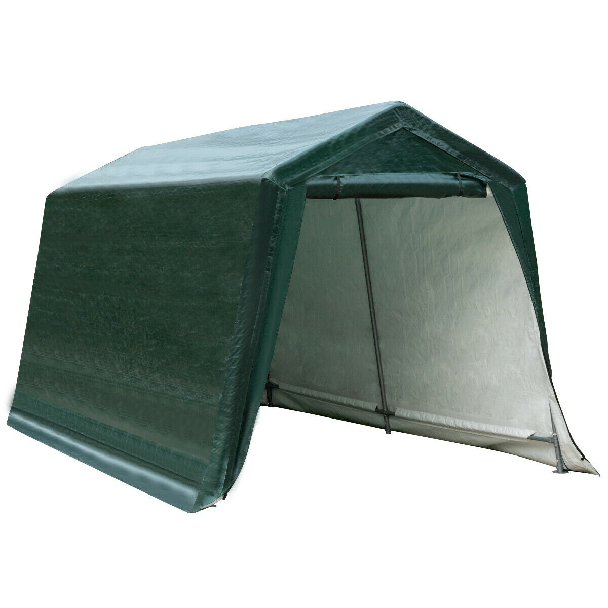 Outdoor Carport Shed with Sidewalls and Waterproof Ripstop Cover-8 x 14 ftÂ