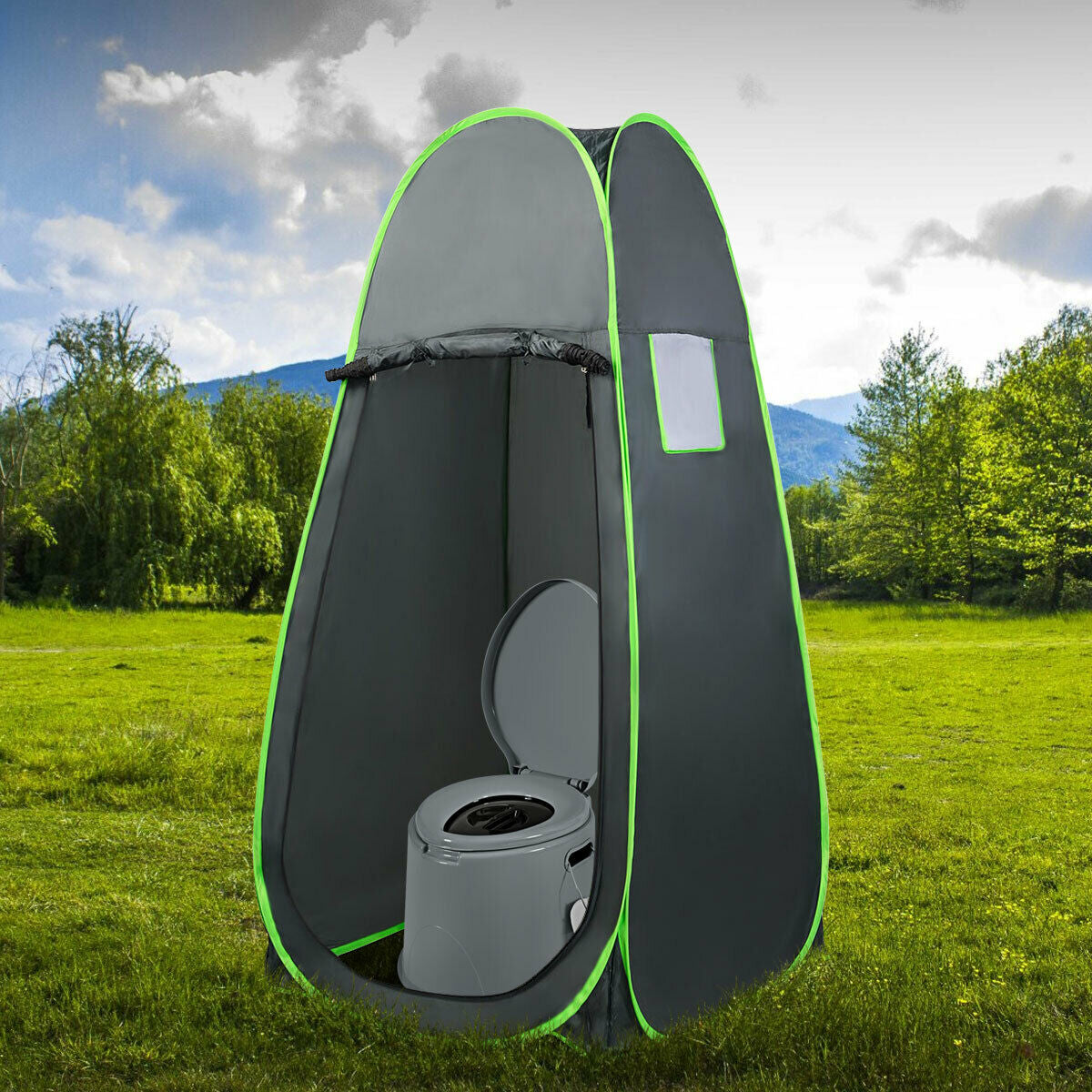 5L Portable Travel Toilet with Paper Holder for OutdoorÂ