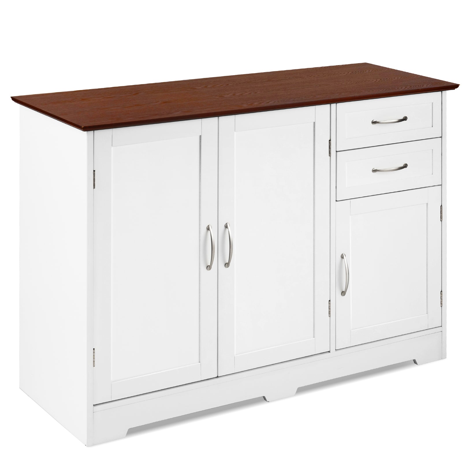 Buffet Storage Cabinet Kitchen Sideboard with 2 Drawers-WhiteÂ