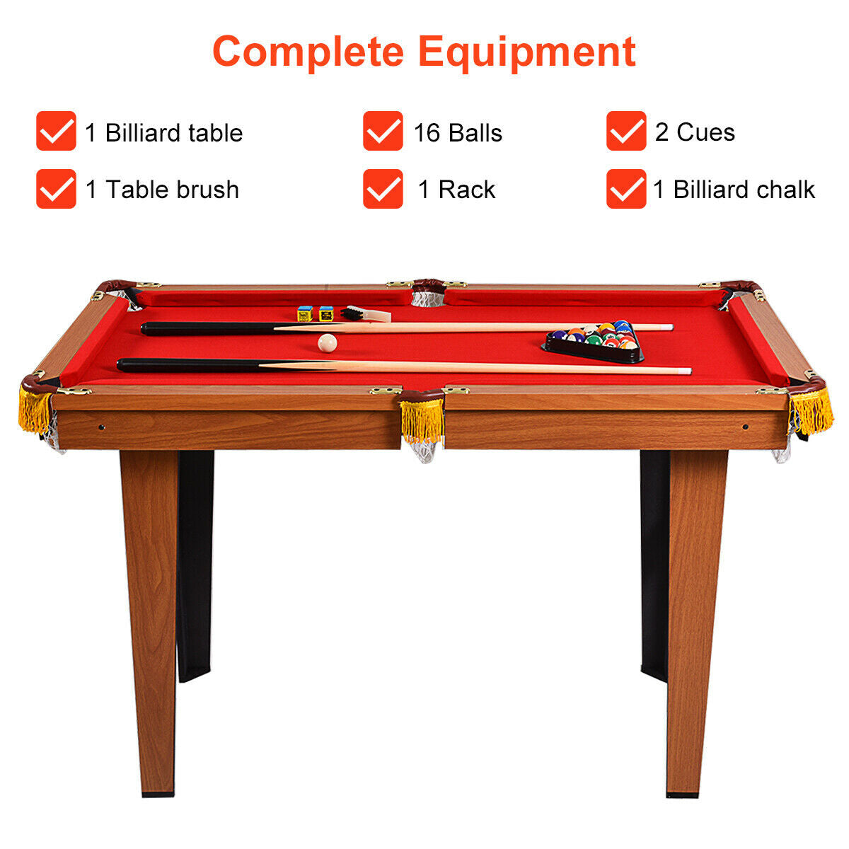 48 Inch Mini Table Top Pool Table Game Billiard SetÂ