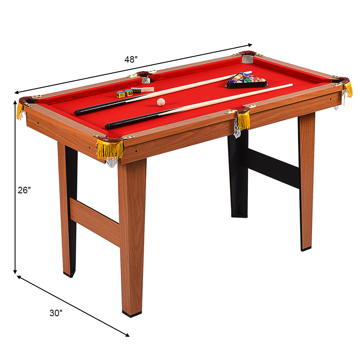 48 Inch Mini Table Top Pool Table Game Billiard SetÂ
