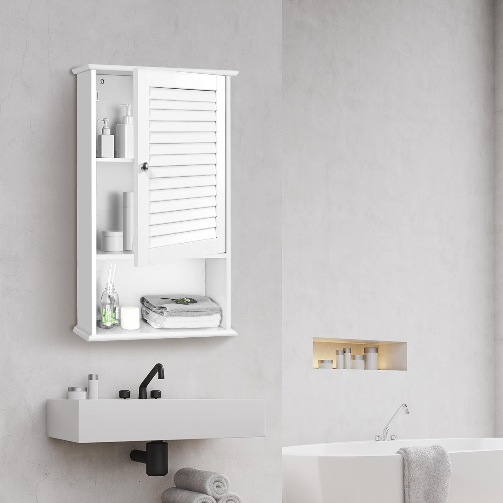 27.5" H Wall Hanging Bathroom Storage CabinetÂ