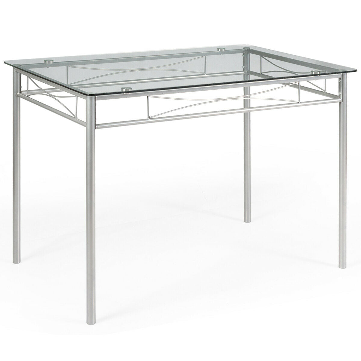 5 Pieces Dining Set Glass Table and 4 ChairsÂ